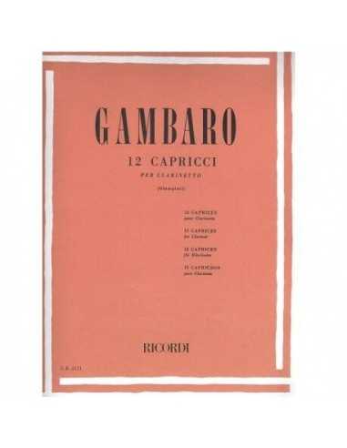 12 Capricci per Clarinetto. Gambaro, G.
