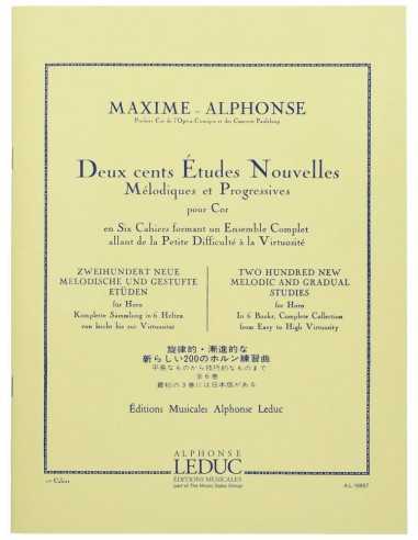200 Etudes Nouvelles Vol.3 Cahier. Trompa. Alphonse, M.