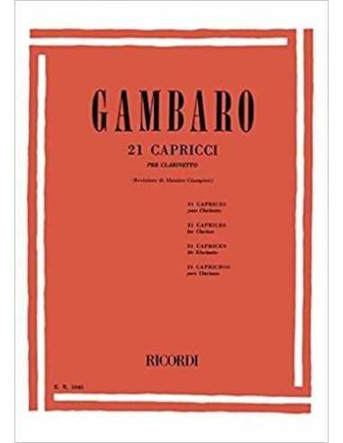 21 Capricci per Clarinetto. Gambaro, V./Giampieri, A.