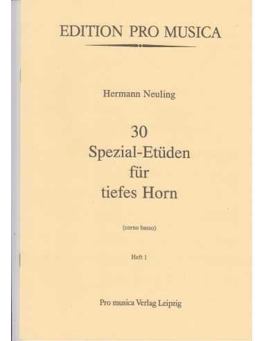 30 Spezial-Etüden für Tiefes Horn Vol I. Neuling, H.
