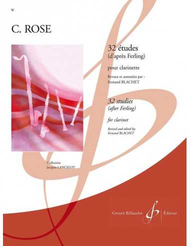 32 Etudes D'Apres Ferling para Clarinete. Rose, C