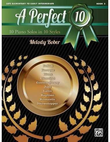 A Perfect 10 Piano Solos in 10 Styles. Book 2. Bober, melody