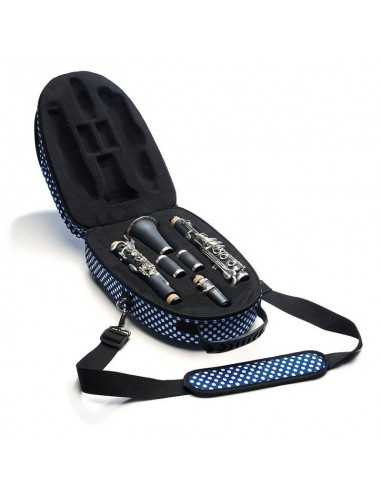 Estuche Clarinete Sib Beaumont Blue Polka Dot