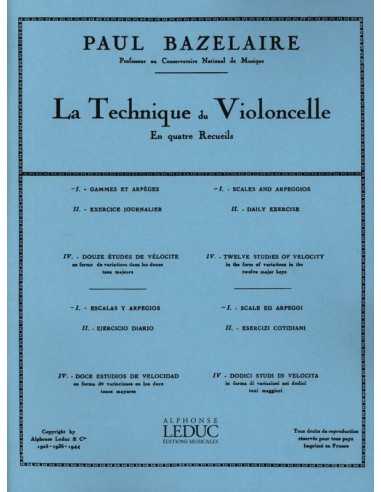 La Technique du violoncelle, vol.1: Escalas e Arpegios - Bazelaire, Paul
