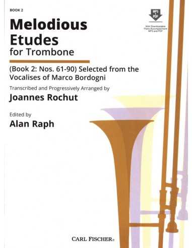 Melodious Etudes for Trombone Book II +MP3+PDF. Rochut, Joannes / Bordogni, Marco