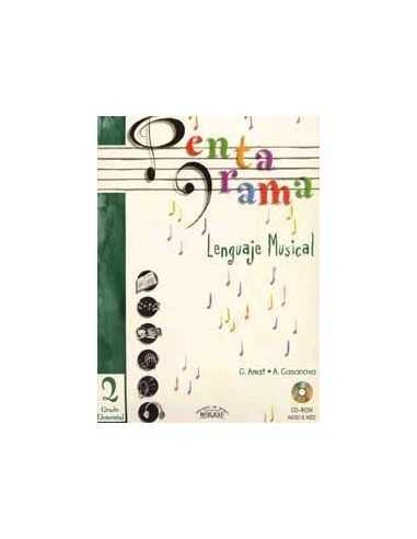 Pentagrama Lenguaje Musical Elemental Vol. 2 + CD. Amat, Casanova