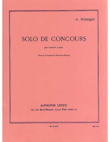 Solo de Concours pour Clarinette et Piano. Messager, A.