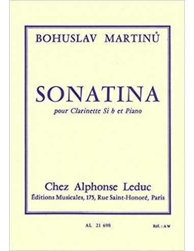 Sonatina pour Clarinette Sib et Piano. Martinu, B.