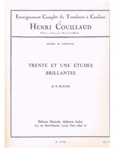31 Etudes Brillantes para Trombón Bleger, M./Couillaud. H.