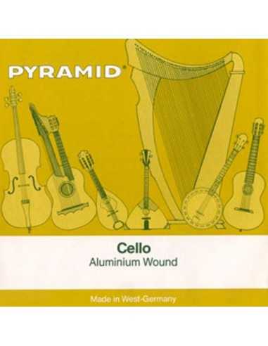 Cuerda Violoncello 4/4. 2ª-Re Pyramid Aluminium 170102