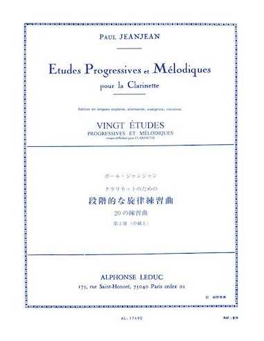 Vingt Etudes Progressive Vol.3. Jeanjean, P.