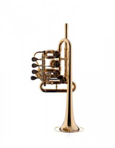 Trompeta Piccolo Schagerl Cilindros Sib/La Berlin ORO