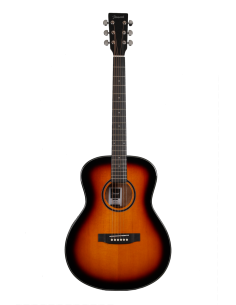 Guitarra Acústica Electrificada Stonewood Tipo OM Fischman GT2 Tobacco Sunburst - 01