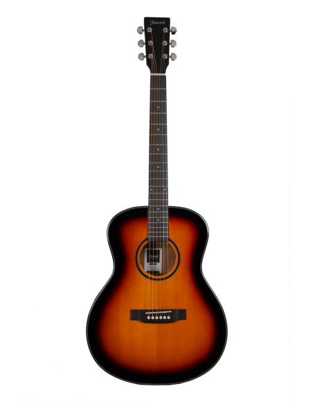 Guitarra Acústica Electrificada Stonewood Tipo OM Fischman GT2 Tobacco Sunburst