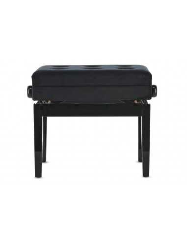 Banqueta Piano Deluxe Compartment Negro Brillante