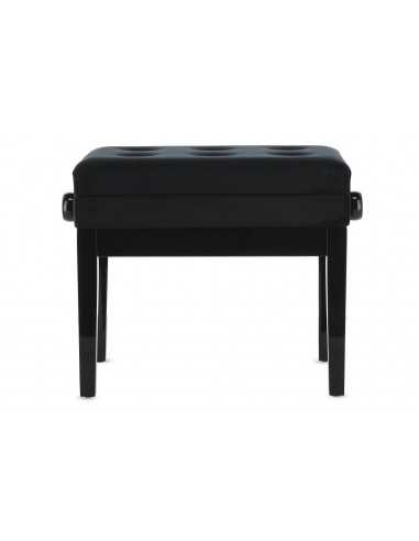 Banqueta Piano Deluxe Compartment Negro Brillante