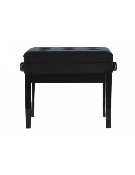 Banqueta Piano Deluxe Compartment Negro Brillante