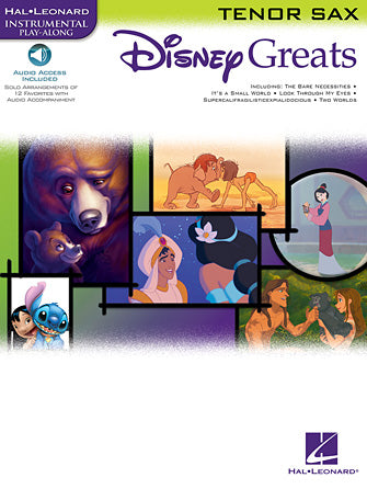 Disney Greats para Saxofon Tenor con CD. Varios.