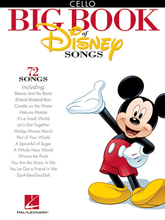 The Big Book of Disney Songs Cello - Hal Leonard HL00842622