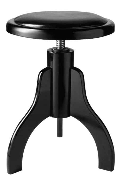 Taburete Piano Stagg Redondo Negro Brillo Tapa Vinilo Negro PS35 BKP SBK_01