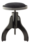 Taburete Piano Stagg Redondo Negro Brillo Tapa Terciopelo Negro PS35 BKP VBK_01