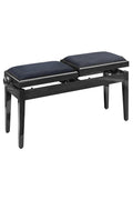 Banqueta Piano Doble Stagg Negro Brillo Tapa Terciopelo Negro PB245 BKP VBK_01