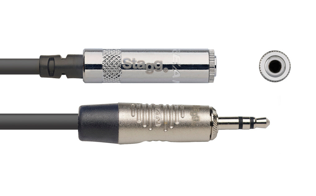 Cable Microfono Stagg Mini Jack 3m N-Series NAC3MPSMJSR