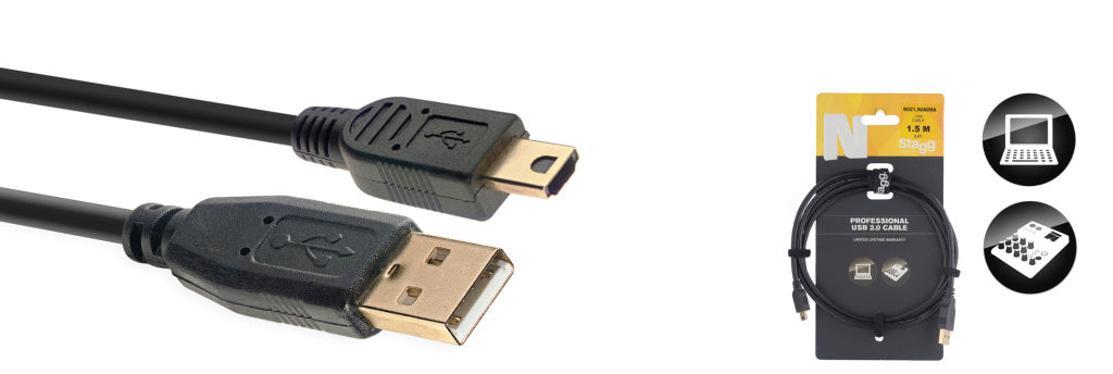 Cable USB Stagg USB 1.5m N-Series NCC1,5UAUNA