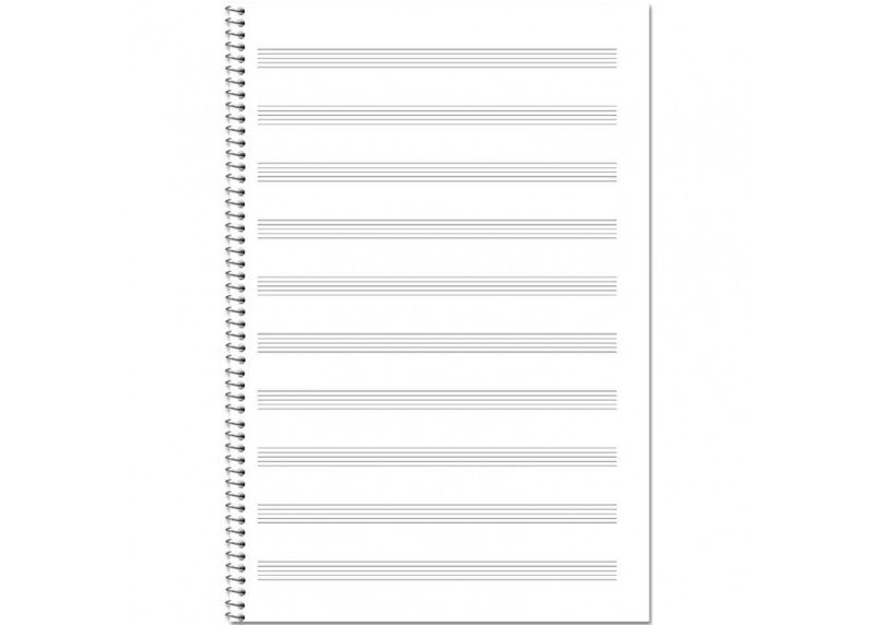 A4 Notebook 10 Staves