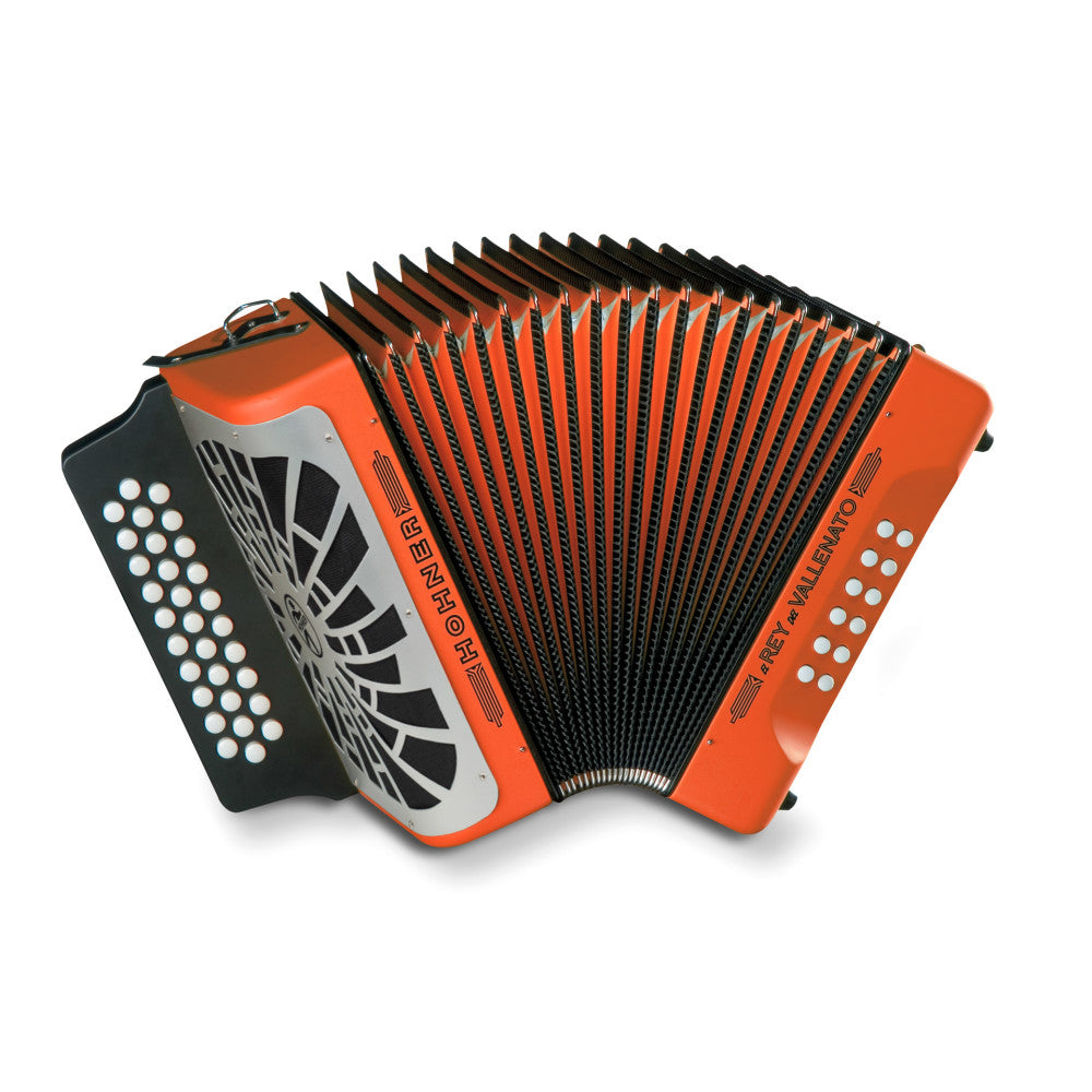 Acordeón Hohner Rey Vallenato GCF A-4925 Naranja