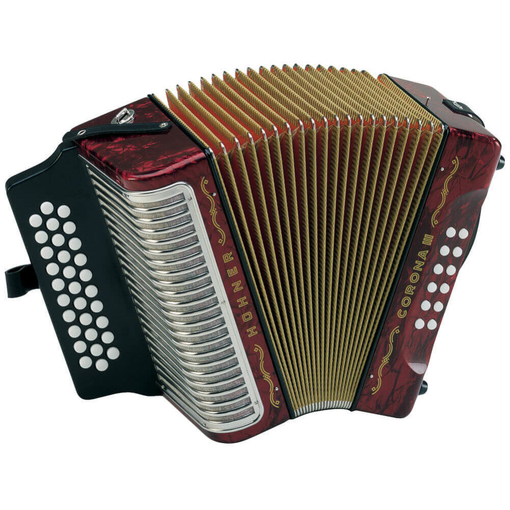 Acordeón Hohner A-5723-GCF Corona III Rojo
