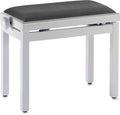 Banqueta Piano Stagg Blanco Brillo Tapa Terciopelo Negro PB39 WHP VBK_01