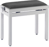 Banqueta Piano Stagg Blanco Brillo Tapa Terciopelo Negro PB39 WHP VBK