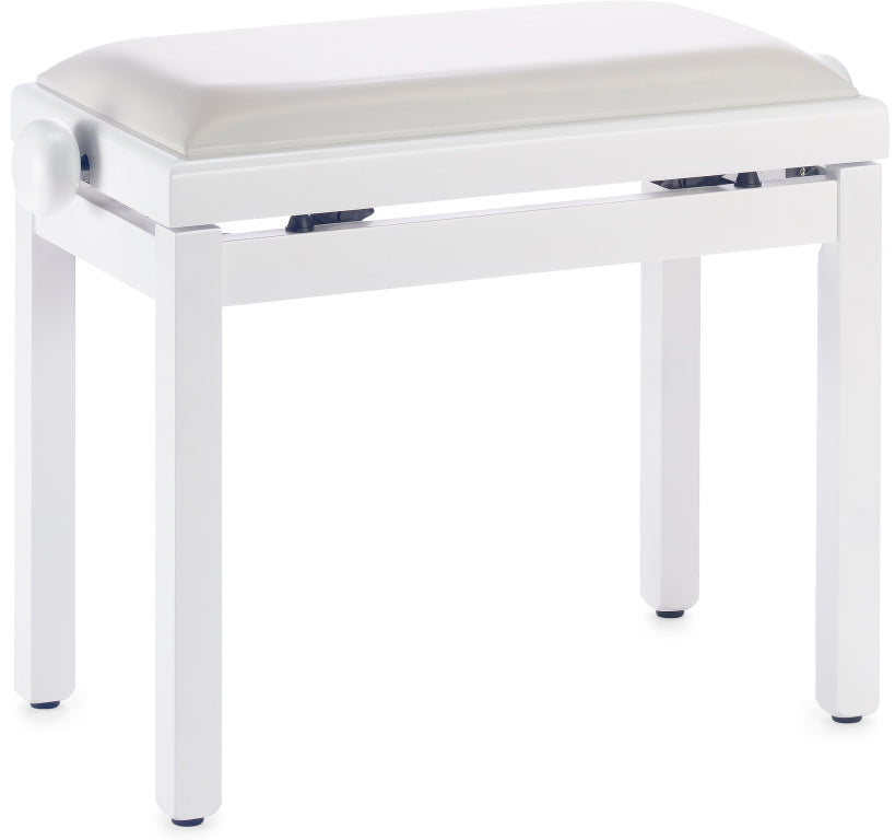 Banqueta Piano Stagg Blanco Mate Tapa Vinilo Blanco PB39 WHM SWH_01
