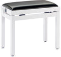 Banqueta Piano Stagg Blanco Mate Tapa Vinilo Negro PB39 WHM SBK_01
