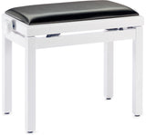 Banqueta Piano Stagg Blanco Mate Tapa Vinilo Negro PB39 WHM SBK
