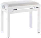 Banqueta Piano Stagg Blanco Mate Tapa Terciopelo Blanco PB39 WHM VWH