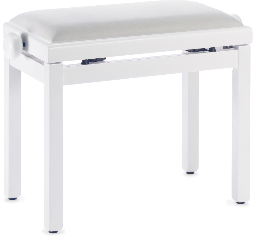 Banqueta Piano Stagg Blanco Mate Tapa Terciopelo Blanco PB39 WHM VWH_01