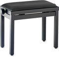 Banqueta Piano Stagg Negro Mate Tapa Terciopelo Liso Negro PB39 BKM SVBK_01