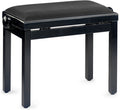 Banqueta Piano Stagg Negro Brillo Tapa Terciopelo Liso Negro PB39 BKP SVBK_01