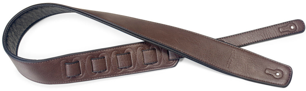 Correa Guitarra Stagg Piel Sintetica Marron Oscuro