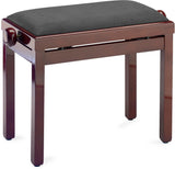 Banqueta Piano Stagg Caoba Brillo Tapa Terciopelo Negro PB39 MHP VBK