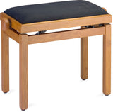Banqueta Piano Stagg Roble Mate Tapa Terciopelo Negro PB39 OAKM VBK