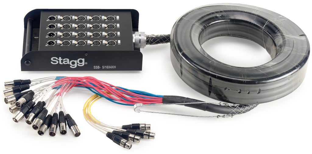 Cable Microfono Stagg XLR 5m S-Series SSB-05/16X4XH