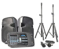 Vonyx PSS302 10" Active Speaker Set with Stands and Microphone