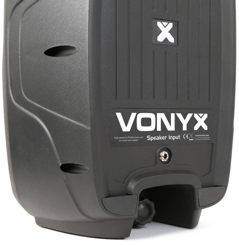 Vonyx PSS302 10" Active Speaker Set with Stands and Microphone
