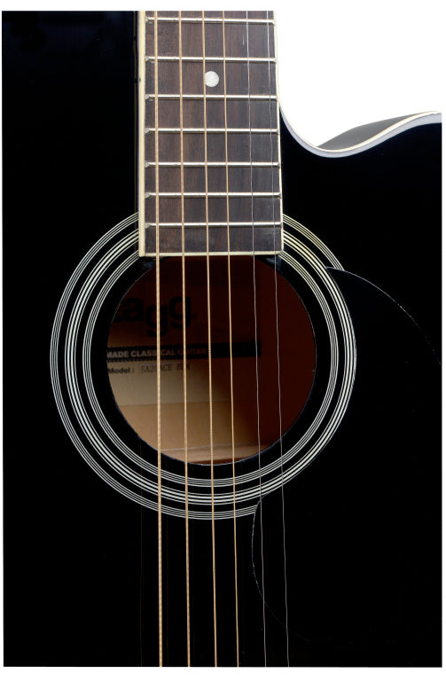 Guitarra Electroacustica Stagg Negra - vista 3