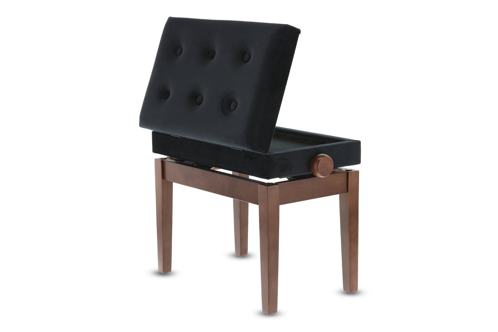 Banqueta Piano GEWA Deluxe Compartment Nogal Mate