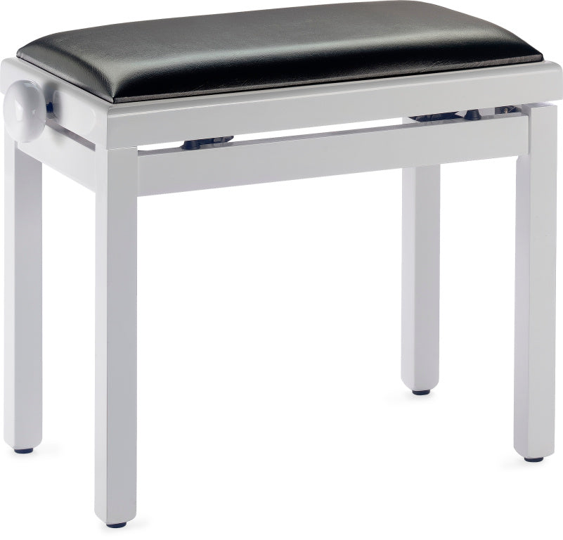 Banqueta Piano Stagg Blanco Brillo Tapa Vinilo Negro PB39 WHP SBK_01