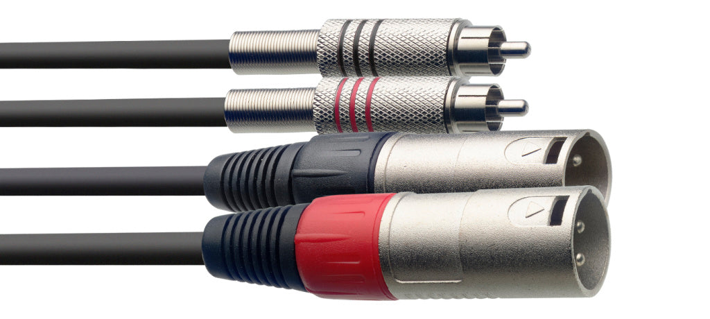 Cable Instrumento Stagg XLR - RCA 6m S-Series STC6CMXM